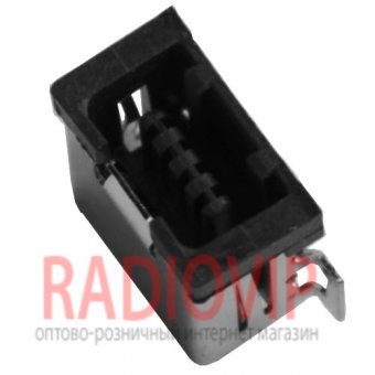 картинка Гнездо mini USB 4pin монтажное, SMT тип от интернет магазина Radiovip
