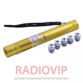 картинка Фонарь-лазер синий YX-B008 5 насадок от интернет магазина Radiovip