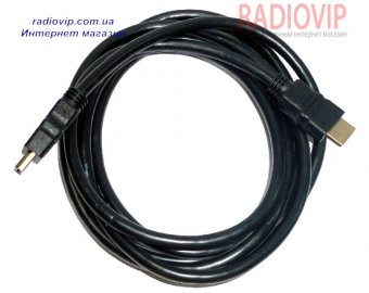 картинка Шнур HDMI (шт.- шт.) диам.-6,0мм. gold 2,0м. чёрный от интернет магазина Radiovip