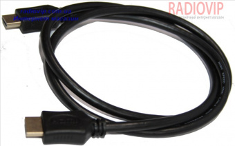 картинка Шнур HDMI (шт.- шт.) Vers.-1,3, диам.-6мм, 0.8м, чёрный от интернет магазина Radiovip