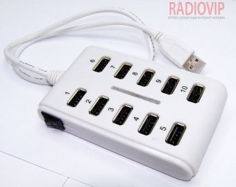 картинка USB Хаб H-20 White от интернет магазина Radiovip