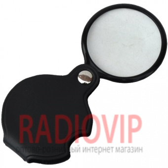 картинка Лупа карманная 5X увеличение, диаметр 48 мм, Magnifier 85034 от интернет магазина Radiovip
