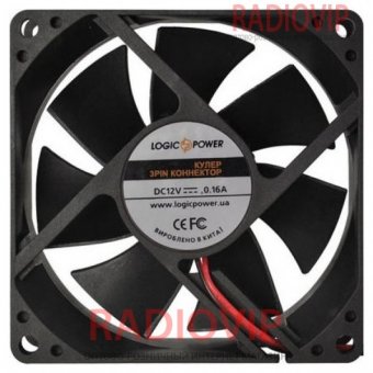картинка Вентилятор корпусной LogicPower F12B 120MM, 4pin (Molex питание), цвет от интернет магазина Radiovip