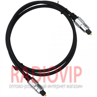 картинка Шнур оптический (toslink plug- toslink plug) метал., диам.-5мм, 1м. от интернет магазина Radiovip