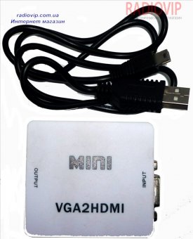 картинка Конвертор VGA в HDMI (VGA-HDmn) от интернет магазина Radiovip