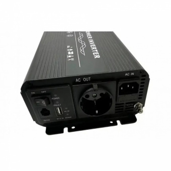 картинка Инвертор с чистой синусоидой 12V в 220V RSC1000P 1000W (макс.2000W) с зарядкой 10А + функция ATS от интернет магазина Radiovip