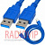 картинка Шнур USB (шт.A- шт.А), version 3,0, диам.-5,5мм, 1,5м, синий от интернет магазина Radiovip