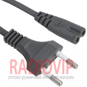 картинка Шнур сетевой, 1,8м, серый от интернет магазина Radiovip