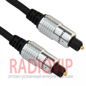 картинка Шнур оптический (toslink plug- toslink plug) метал., диам.-5мм, 3м. от интернет магазина Radiovip