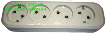 картинка Колодка FAR (Manolya) 4р без заземлення от интернет магазина Radiovip