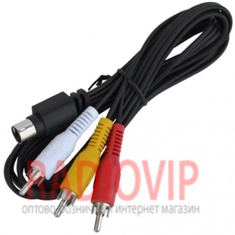 картинка Шнур шт.mini din 9pin- 3 шт.RCA, диам.-2,6x7,8мм, 1,5м. от интернет магазина Radiovip