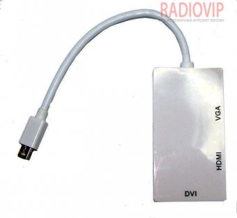 картинка Переходник шт.mini DisplayPort- гн.DVI, c кабелем 0,2м от интернет магазина Radiovip