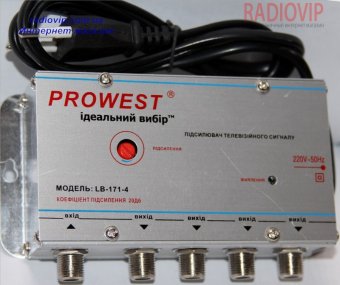 картинка Усилитель для кабельного 20Дб  4вихода от интернет магазина Radiovip