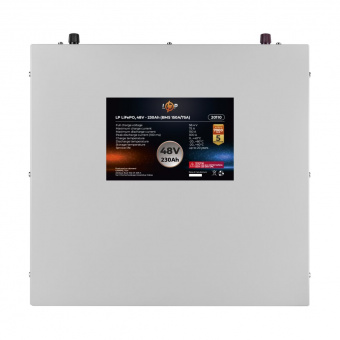 картинка Аккумулятор LP LiFePO4 48V (51,2V) - 230 Ah (11776Wh) (BMS 150A/75A) металл от интернет магазина Radiovip