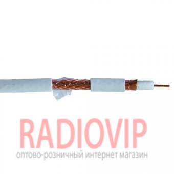 картинка Кабель RG-6 (1.02Cu+4,8PE+CU foil+64x0.12Cu), белый, на дер.кат., 305м от интернет магазина Radiovip