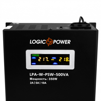 картинка ИБП Logicpower LPA-W-PSW-500VA(350Вт)2A/5A/10A с правильной синусоидой 12В от интернет магазина Radiovip