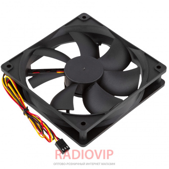 картинка Вентилятор корпусной LogicPower F12NB 120MM, 3pin (питание), цвет-черн от интернет магазина Radiovip