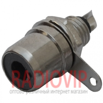картинка Гнездо RCA монтажное,корпус металл,чёрное от интернет магазина Radiovip