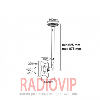 картинка Кронштейн для ТВ CELB 202R от интернет магазина Radiovip