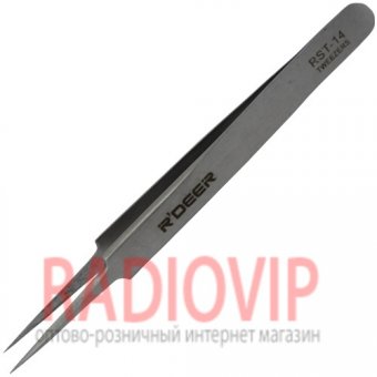 картинка Пинцет радиотехнический R'Deer RST-14, метал. от интернет магазина Radiovip